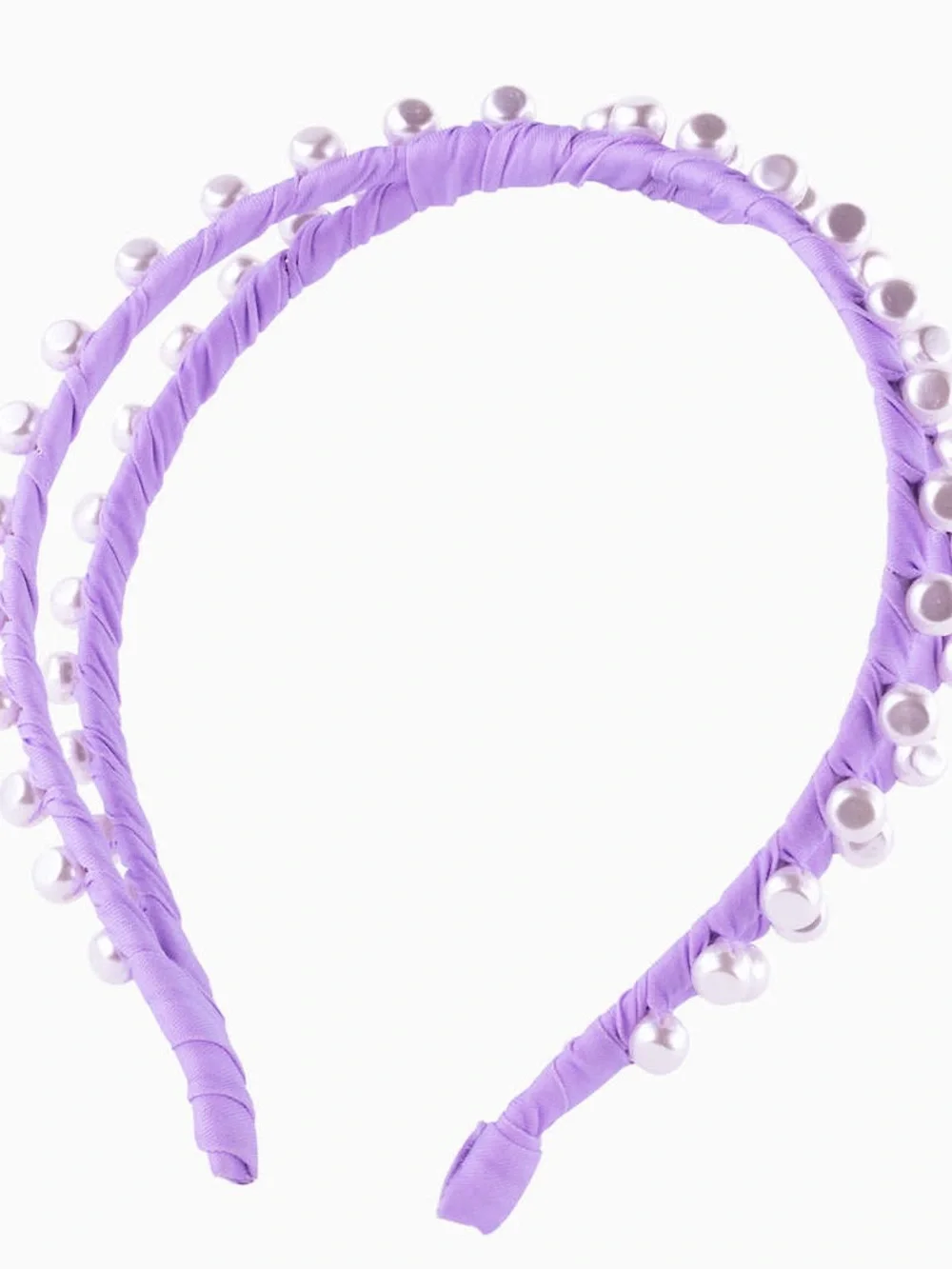 Lilly Pulitzer Lavender Braided Pearl Trim Double Layer Headband